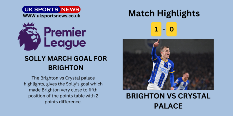 Brighton vs Crystal Palace Highlights: solly’s 1-0 goal makes Brighton stand in Premier League spots