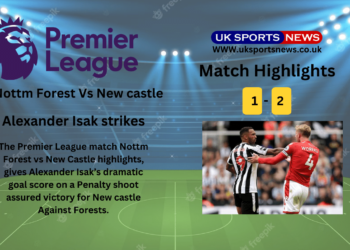 Nottm forest vs New castle Highlights (1-2): Isak Dramatic goal towards victory of New Castle