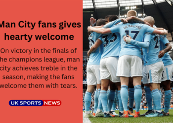 Fans Welcomes Man city as treble winners